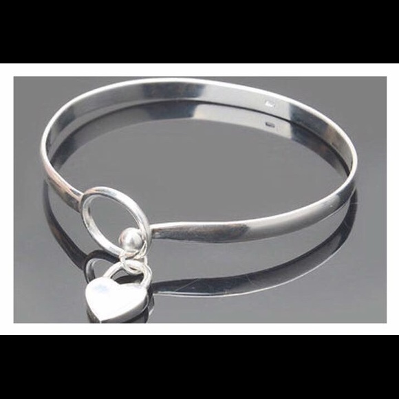 Jewelry - Dangle Heart Bracelet .625 Sterling Silver
